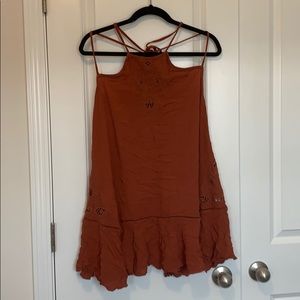Free People Orange Bohemian Dress